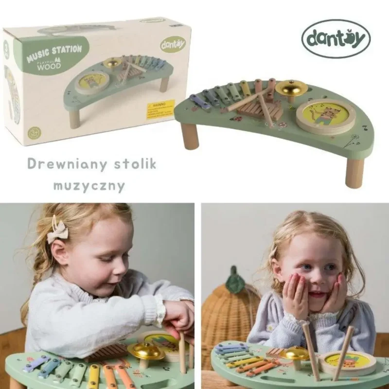 Dantoy Drewniany muzyczny stolik 5701217047769 4776