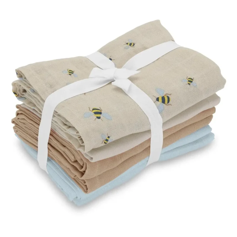 Vanilla Copenhagen Muślinowe pieluszki 6 pack 70x70cm Honeybee